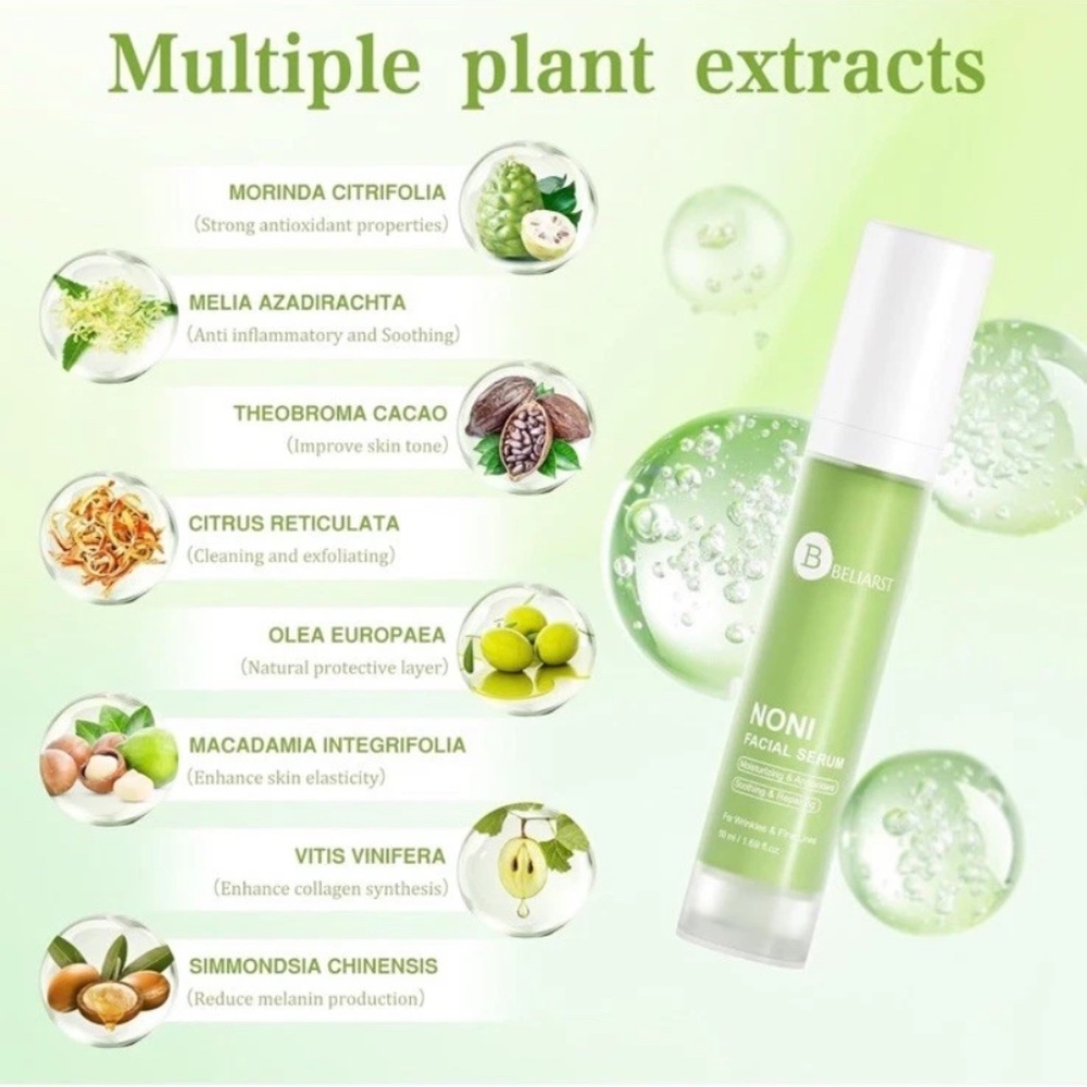 Noni Facial Serum -for wrinkles and fine lines Soothing Green new sealed - Picture 5 of 9